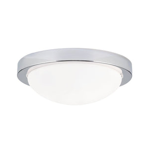 B-Ware Minea Deckenleuchte Lampe Chrom Eisen Glas Weiß Runde Leuchte Wohnzimmer
