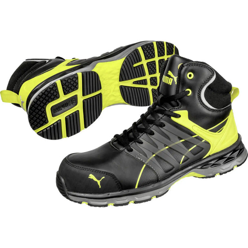 PUMA Sicherheitsstiefel S3 VELOCITY 2.0 ESD Schuhgröße 42 Schwarz Gelb Gummi - 4051428074735