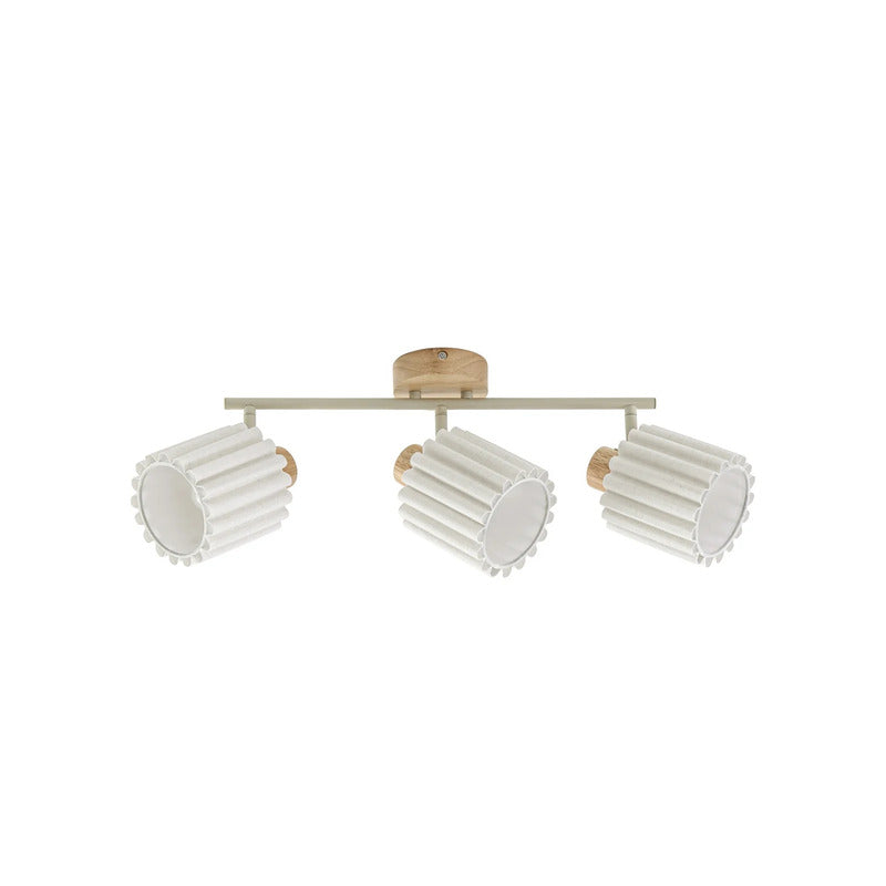 Lindby Deckenstrahler Shiloh LED dimmbar 3-flammig Holz beige 52x24,5cm - 0000010052834