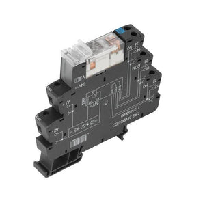 B-Ware Weidmüller Koppelrelais Relais TRS 24 VDC 2CO AU schwarz 2 Wechsler 8A 10 Stück