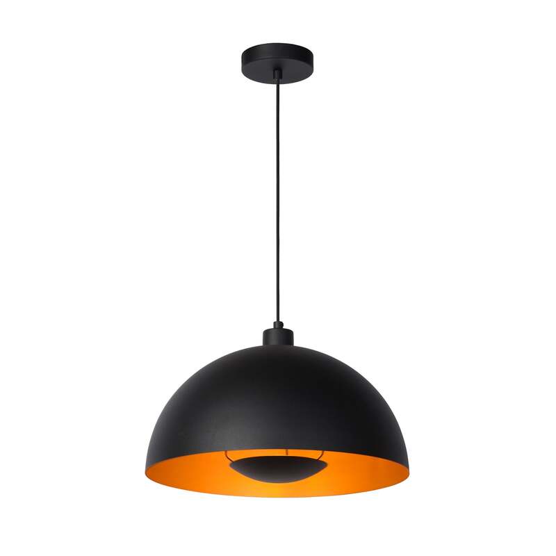 Hängeleuchte Siemon schwarz Ø 40 cm Stahl dimmbar Lucide 1x40W E27 - 5411212451743