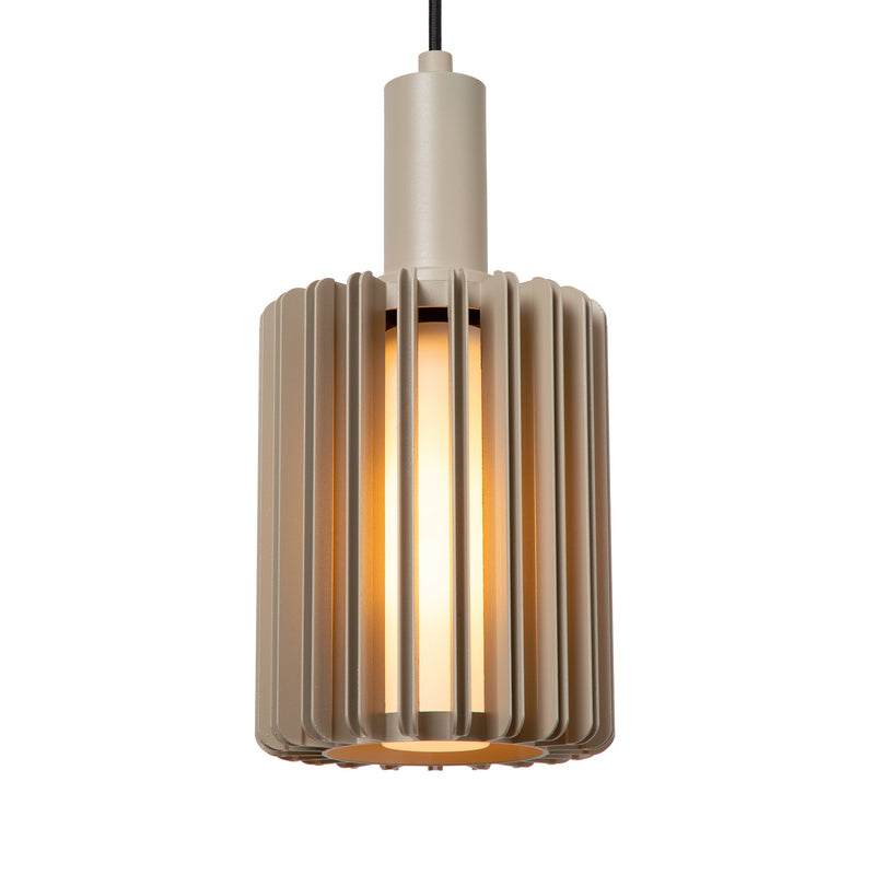Lucide Pendellampe Hängeleuchte Lambres Glas Metall taupe 5-flammig E27 LED - 5411212452979