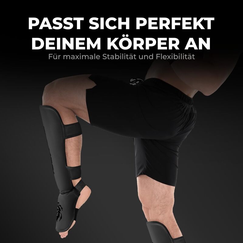 FIGHTR Schienbeinschoner Kickboxing MMA Muay Thai idealer Schutz perfekt Größ M - 4260723850672
