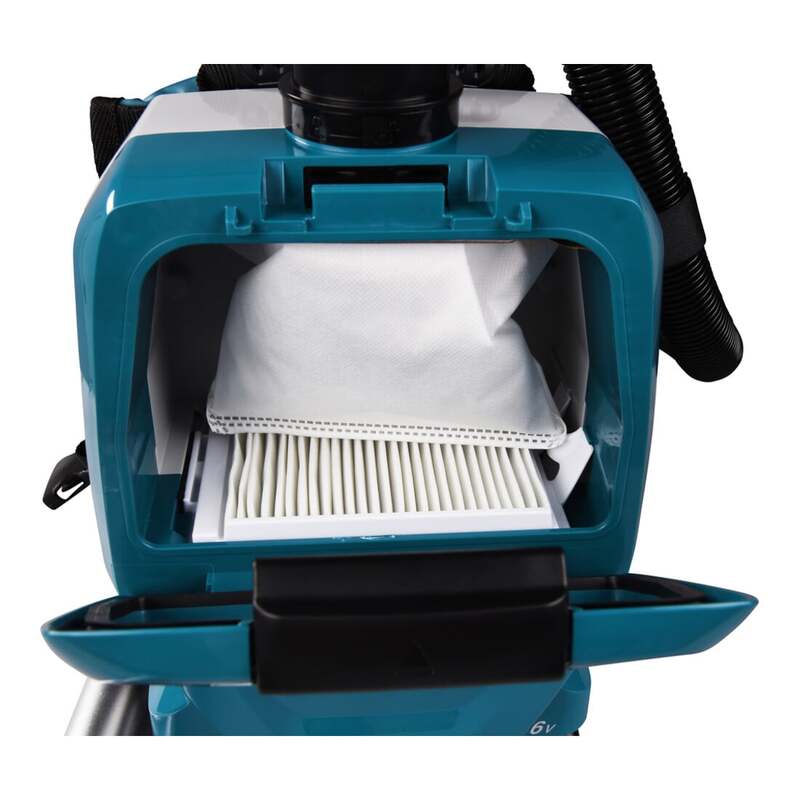 Makita Akku-Rucksackstaubsauger DVC261ZX15 2x18V Sauger HEPA Filter blau - 0088381870016