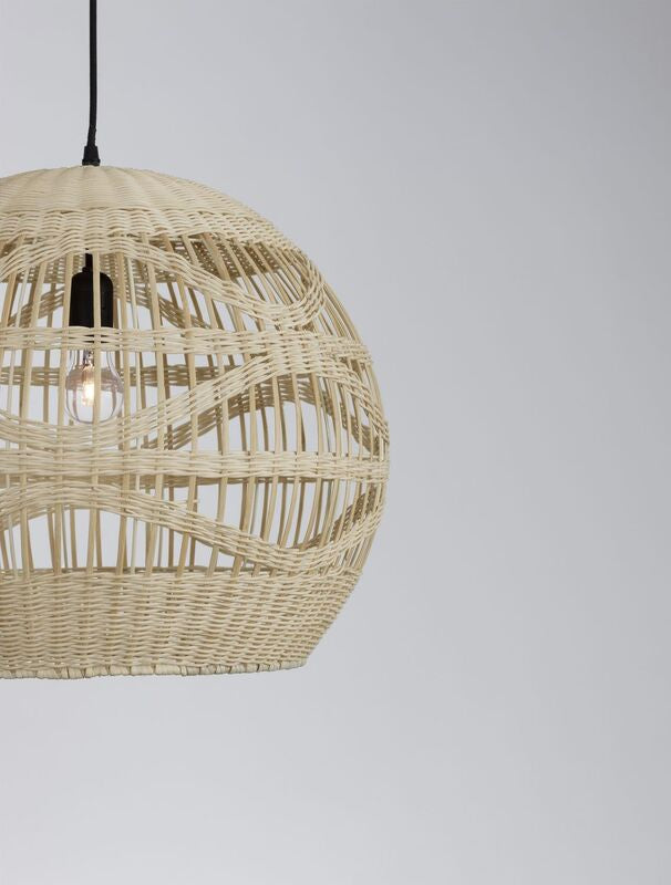 Nova Luce Pendelleuchte Hängeleuchte MARLO Rattan LED Beige 205x48cm SIEHE TEXT - 5212017438812