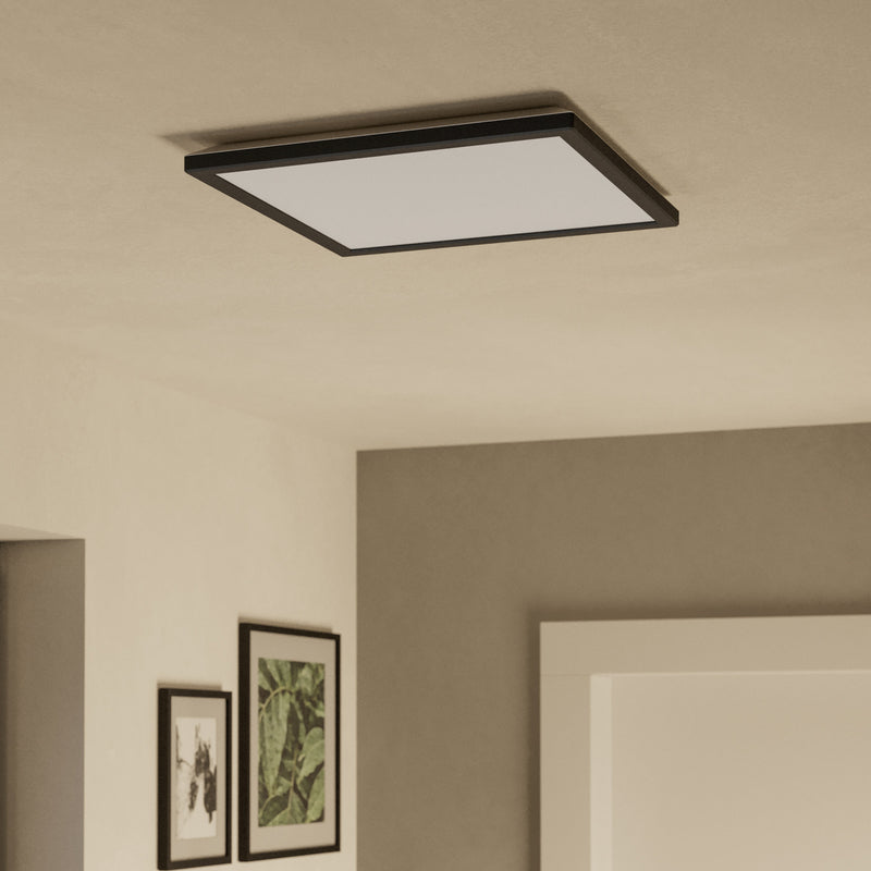 EGLO connect Deckenlampe Rovito-Z LED App dimmbar schwarz RGB CCT 39x39cm IP44 - 9008606329748