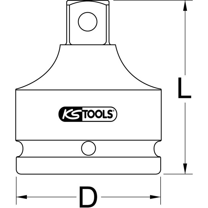 KS Tools Steckschlüssel Adapter Antrieb Umschaltvierkant 1 2 38 mm 4 STÜCK - 4042146032800