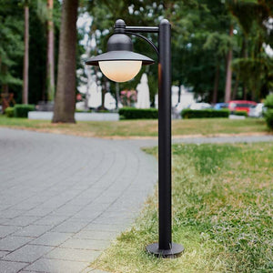 B-Ware Wegeleuchte Gartenleuchte Albert Leuchten Wegelampe Yarai Schwarz Montageplatte