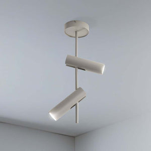 B-Ware Deckenspot Leda Deckenleuchte Spot taupe Stahl 2-flammig 55 cm GU10 LED Lampe