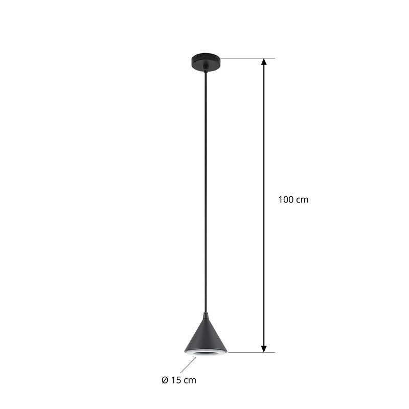 Lindby Außenleuchte Gartenleuchte Soran LED Hängelampe Lampe schwarz IP44 15cm - 4255830911125