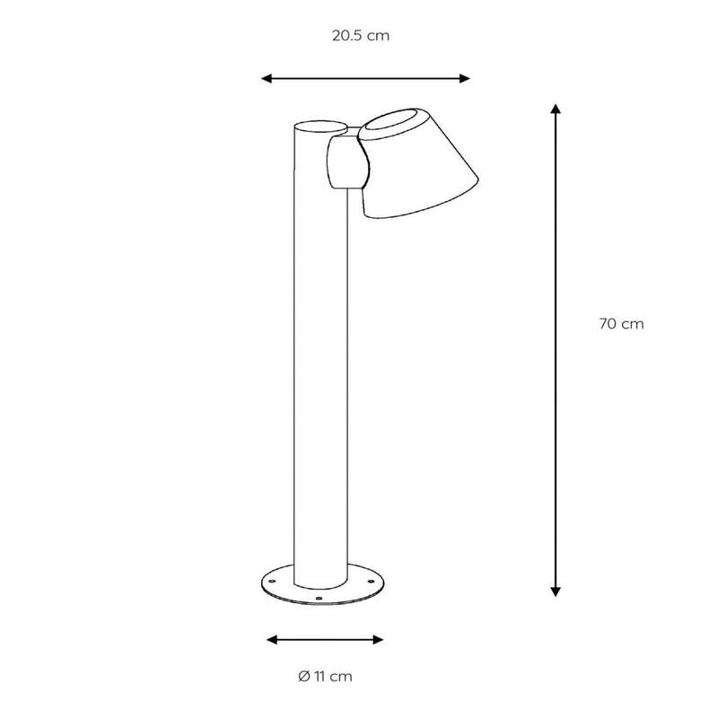 Lucide Wegeleuchte Dingo LED Gartenlampe Pollerleuchte dimmbar weiß 70cm - 5411212144119