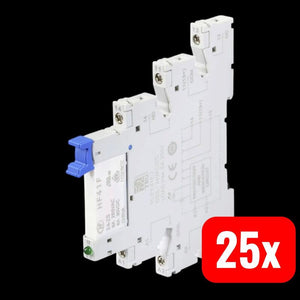 25x B-Ware Tru Components Industrierelais TC-FY-41F-2 24V Schaltrelais 6A schwarz