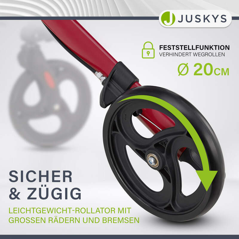 Aluminium Rollator Vital klappbar Gehhilfe höhenverstellbar Unabhängigkeit Rot - 4260565522690
