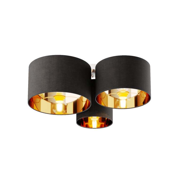 Lindby Deckenleuchte Laurenz 3-flammig LED Lampe Leuchte dimmbar grau gold Ø61cm - 4251096585179