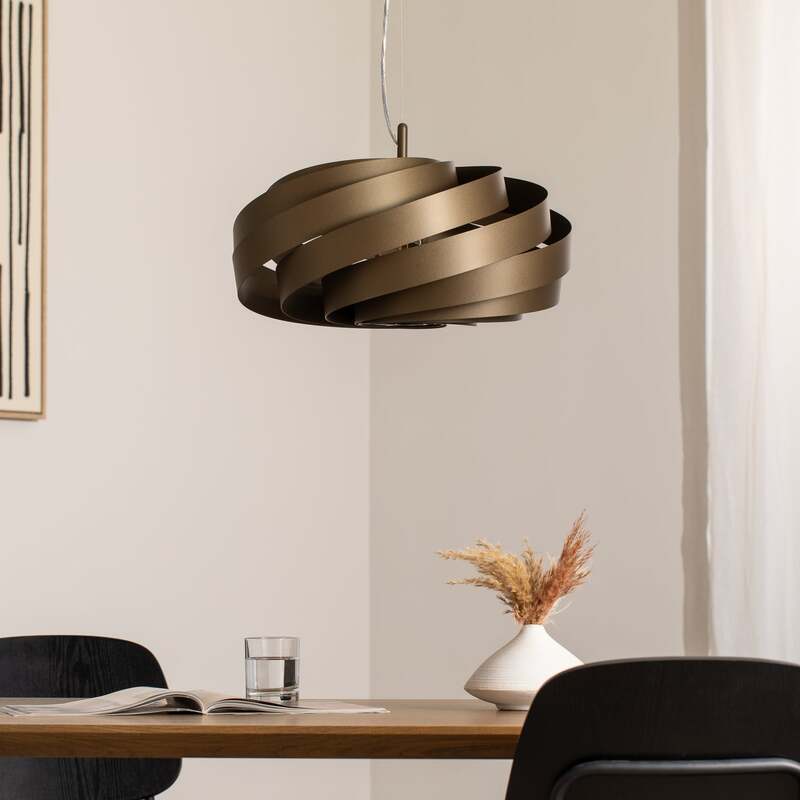 Euluna Vento Hängeleuchte Pendelleuchte Deckenleuchte kaffeebraun Ø 50 cm - 4251911787429