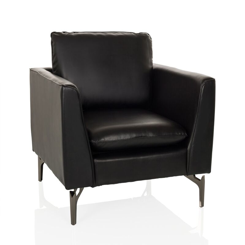 hjh OFFICE Loungemöbel Sofasessel Sitz Sessel Sofa Einsitzer BAVERO PU schwarz - 4064323037903