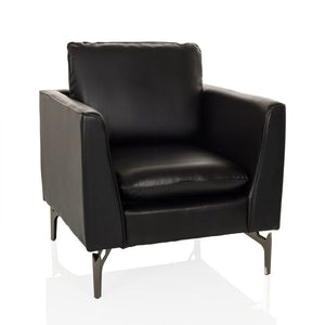 B-Ware hjh OFFICE Loungemöbel Sofasessel Sitz Sessel Sofa Einsitzer BAVERO PU schwarz