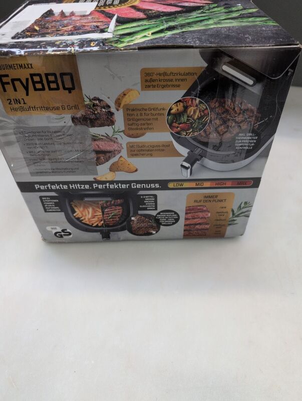 GourmetMaxx Heißluft-Fritteuse 5l 2000W Fritteuse Airfryer Grillfunktion Zubehör - 4067522092032