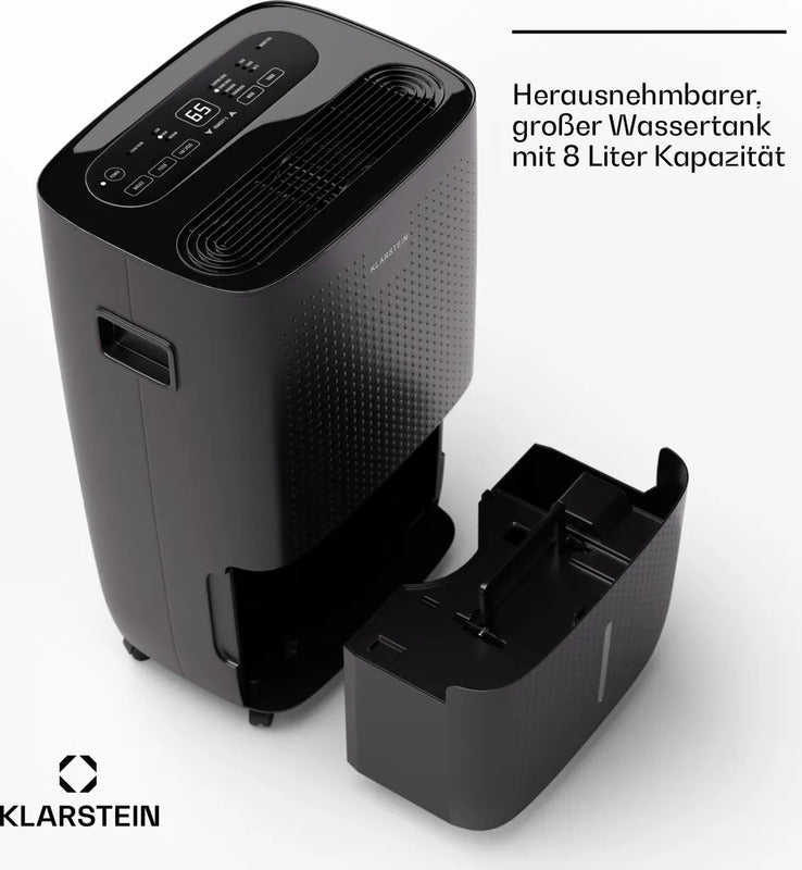 Klarstein Luftentfeuchter 60L für 65m² WLAN App leise 28dB grau - 4060656522611