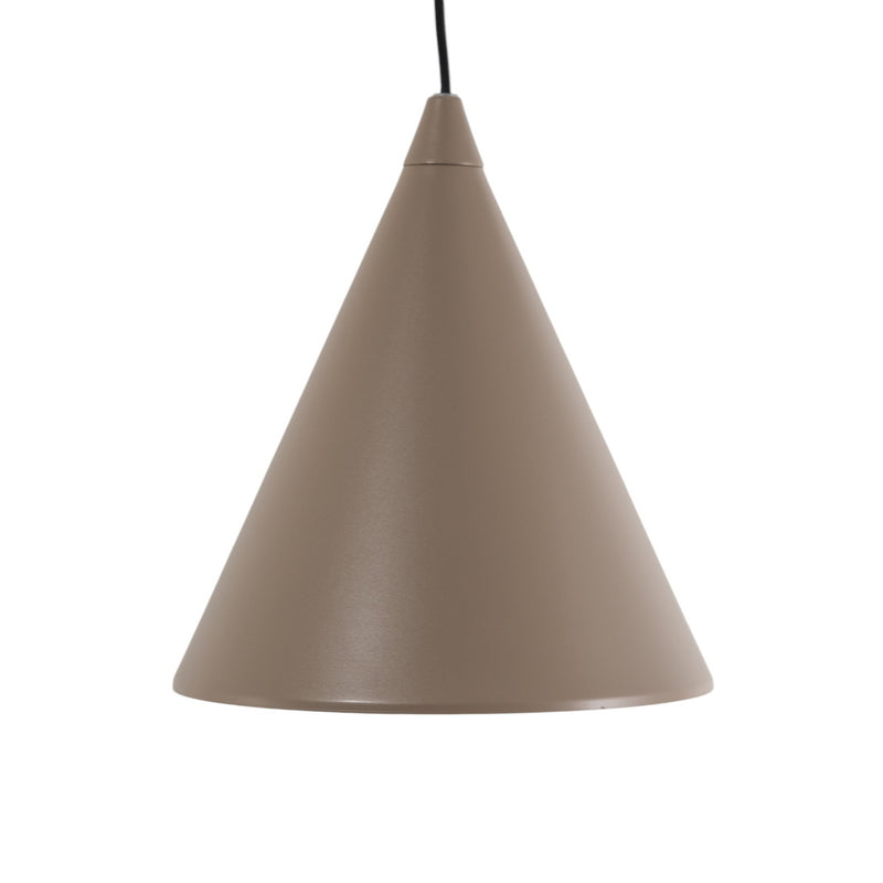 Hängeleuchte Pendelleuchte Lampe beige Metall Kegel E27 24cm Form - 5904798657550