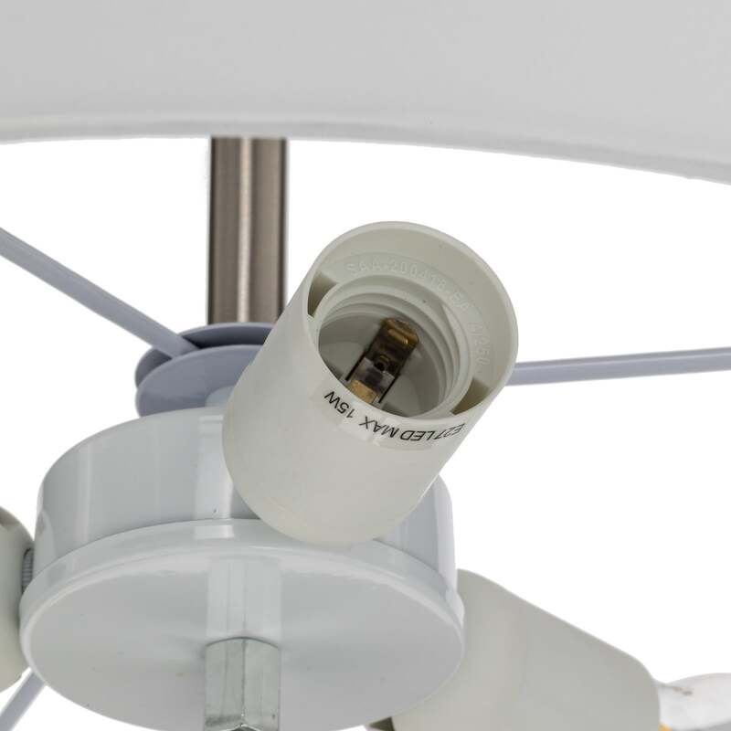 Lindby Deckenleuchte Josia LED Lampe Leuchte dimmbar nickel chrom Ø 47 cm 28 cm - 6291105709576