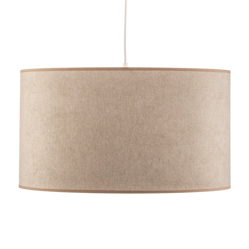 Duolla Hängeleuchte Pendelleuchte Lampe Webmuster beige Textil Kunststoff E27 - 5903689180627