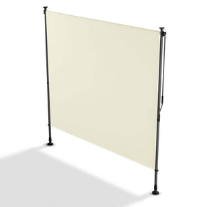 B-Ware Senkrechtmarkise Barbados 200x310 cm beige Sichtschutz Sonnenschutz ohne Bohren
