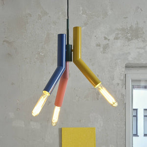 B-Ware OSRAM Decor Straw Pendant Light, 3-bulb, Steel, Colourful, E27