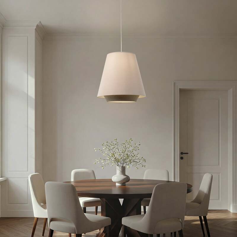 Hängeleuchte Sensei doblo LED Pendelleuchte dimmbar creme grün 50cm Ø 50cm - 5906742035940