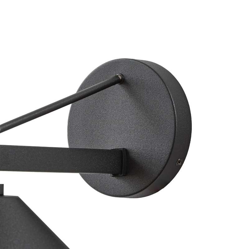 Lucande Außenwandleuchte Kiyogi schwarz LED Gartenlampe dimmbar IP65 31cm - 4255830911064