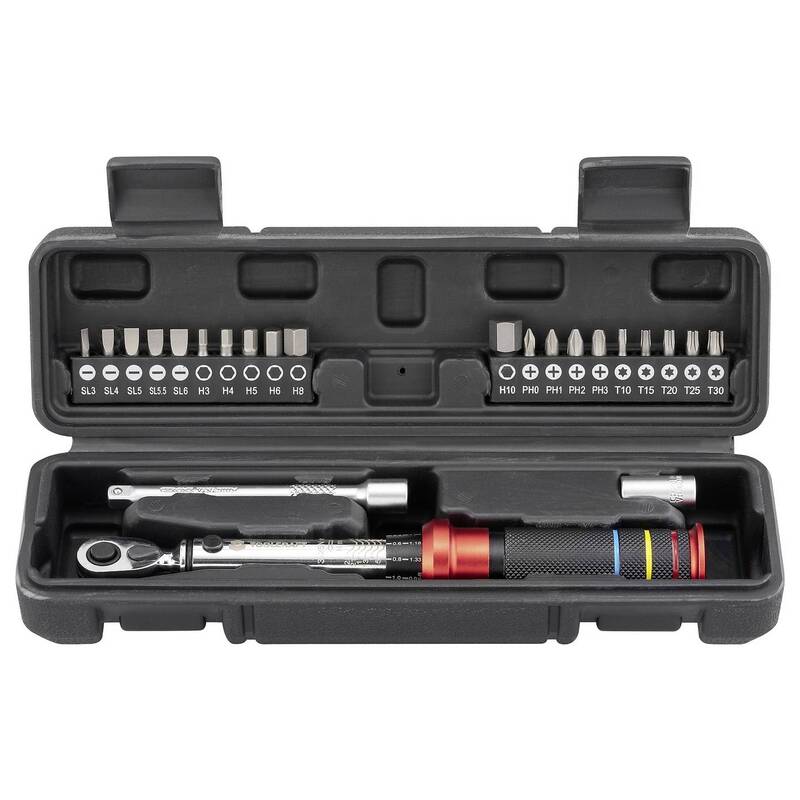 Toolcraft Drehmomentschlüssel-Set 1/4" 23-teilig 3-25Nm Aluminium präzise - 4064161486567