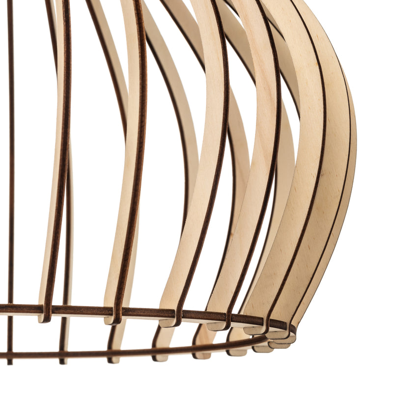 Euluna Deckenleuchte Barrel LED Lampe Holz schwarz dimmbar rustikal Ø38cm - 5907623620590
