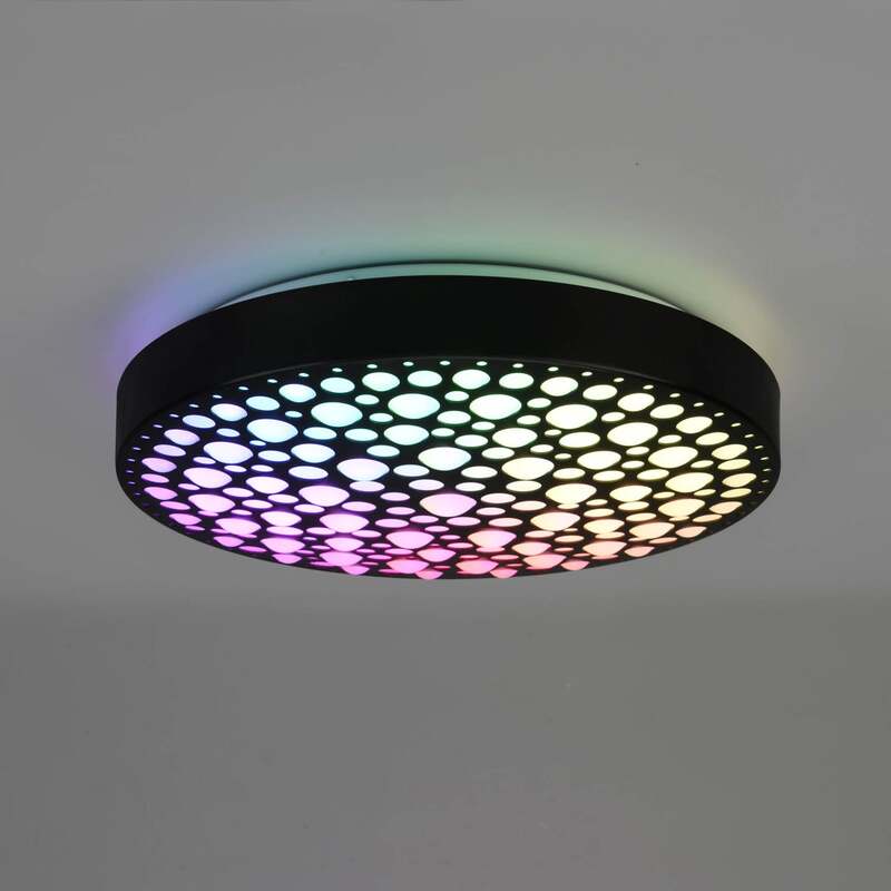 Reality Deckenlampe Chizu LED dimmbar RGB Lampe Leuchte schwarz Ø40,5cm - 4017807538328