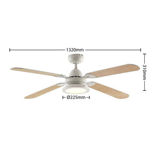 B-Ware Lindby Deckenventilator Ventilator LED Fernbedienung Tedric weiß MDF Stahl Holz