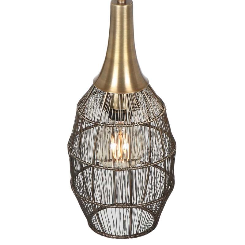 TRIO LIGHTING Hängeleuchte Soraya LED Pendelleuchte dimmbar altmessing 58cm hoch - 4017807617443