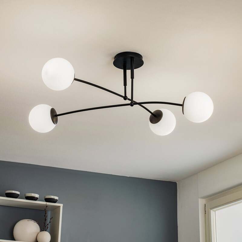 Euluna Deckenlampe Deckenlampe Lampe Leuchte Pregos 4 in Schwarz vierflammig - 5901738917064