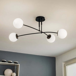 B-Ware Euluna Deckenlampe Deckenlampe Lampe Leuchte Pregos 4 in Schwarz vierflammig