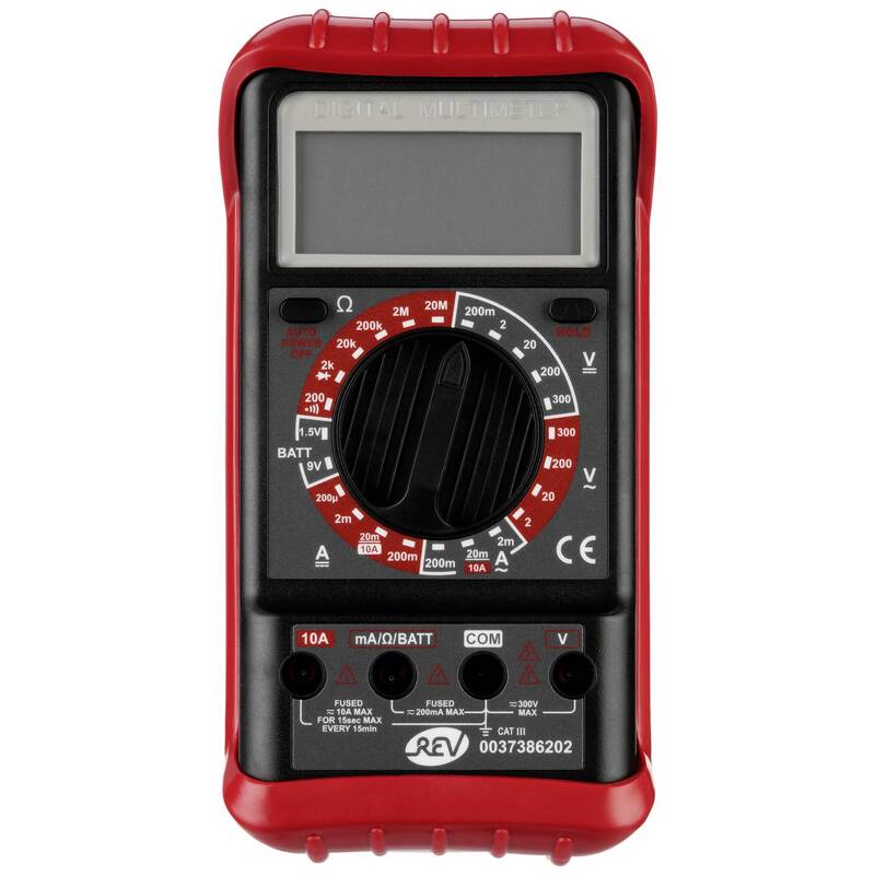 REV Ritter Vielfachmessgerät Multimeter Handgerät Digital Schwarz Rot Profi - 4008297079804