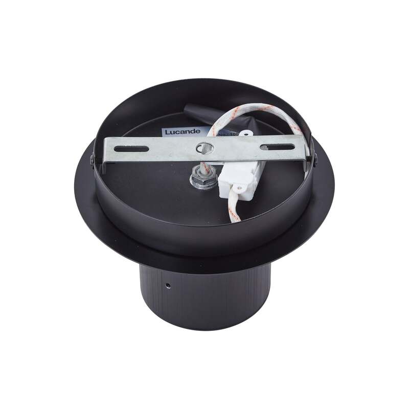Lucande Deckenleuchte Eirian LED Lampe dimmbar schwarz Glas E27 Ø18cm 1-flammig - 4251911775761
