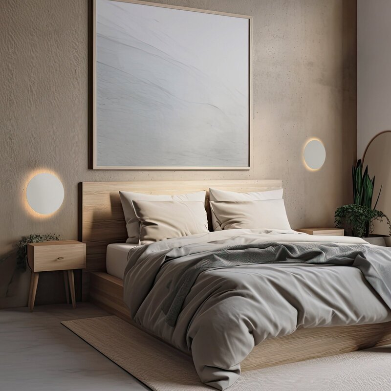 TK Lighting Wandleuchte Wandlampe Luna beige Licht Stahl 30 cm Indirekt - 5901780559113