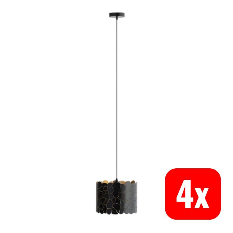 Lindby Aralena Pendant Light, Black/gold, Metal, Ø 26 Cm - 4251911786194