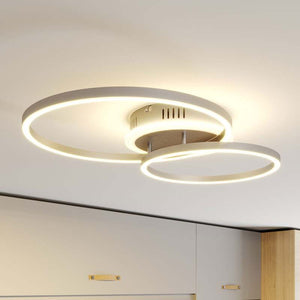 B-Ware Lindby Deckenleuchte Edica LED Lampe dimmbar CCT 3000K-6000K nickel Ø58cm