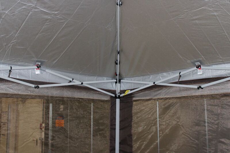 CROWN SHADES Pop-up Pavillon 3,3m x 3,3m UV-Schutz Strand Zelt Beige-Kaffee 4 - 6972228216942