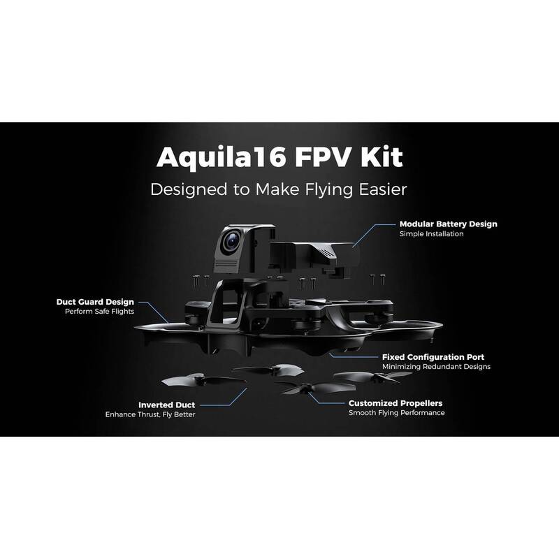 BETAFPV Race Copter Aquila16 FPV Kit Quadrocopter RtF FPV Racing 130mm 47g - 0735133999906