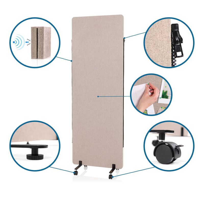 hjh OFFICE FLEXMIUT 2er Set Trennwand Raumteiler Schreibtisch SIEHE TEXT/FOTO - 4064323106739