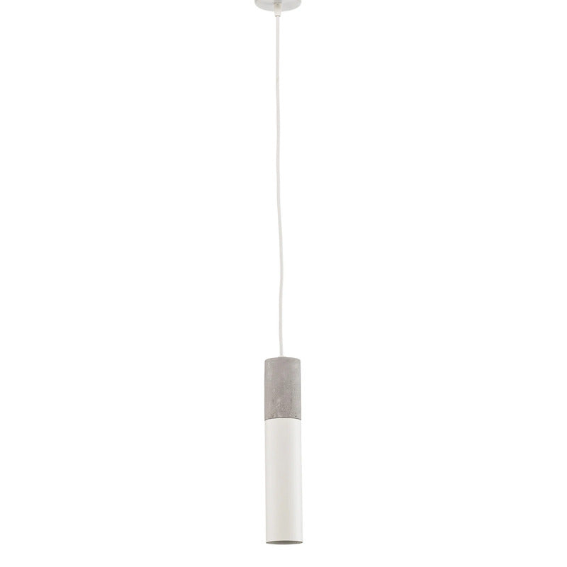 SOLLUX Hängeleuchte Pendelleuchte Tube Beton weiß einflammig Lampe GU10 Leuchte - 5903282730946
