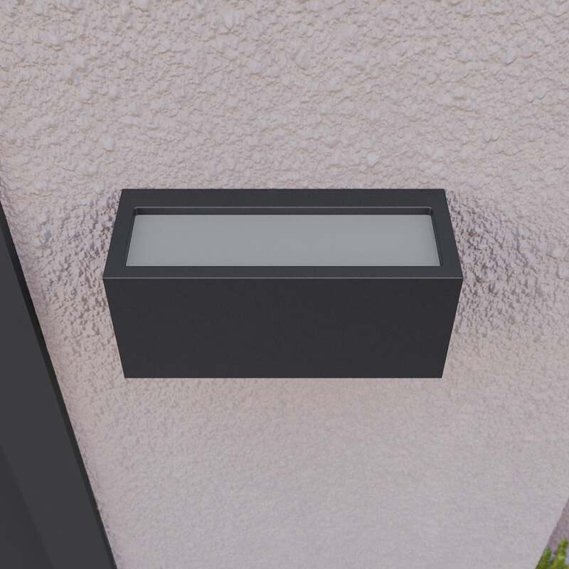 Lucande Außenwandleuchte Bente LED Gartenlampe anthrazit dimmbar IP54 25cm - 6291105700788