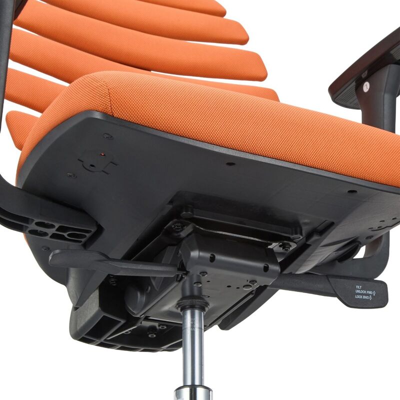 hjh OFFICE Bürostuhl Drehstuhl ERGO LINE II Stoff orange Stuhl Möbel  - 4251084640163
