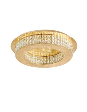 B-Ware Nova Luce Deckenleuchte Deckenlampe ZEFFARI LED Blattgold Neutralweiß 40 W 50 cm