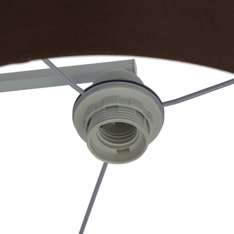 Lindby Deckenlampe Hängeleuchte Laurenz LED 6-flammig dimmbar grau/braun Ø99cm - 4251096563245